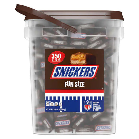 Snickers Chocolate Candy Bars, Fun Size, 12.9 Lbs, 350-count
