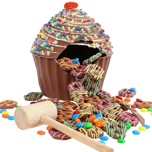 Chocolate Covered Company Giant Belgian Chocolate Breakable Cupcake, 34 oz. total