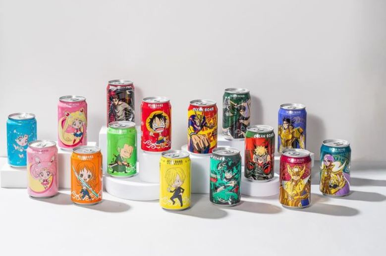 Ocean Bomb - Assortment - Sailor Moon, One Piece, Dragon Ball Z , Ultraman, Street Fighter Sodas | Bundle - Taiwan