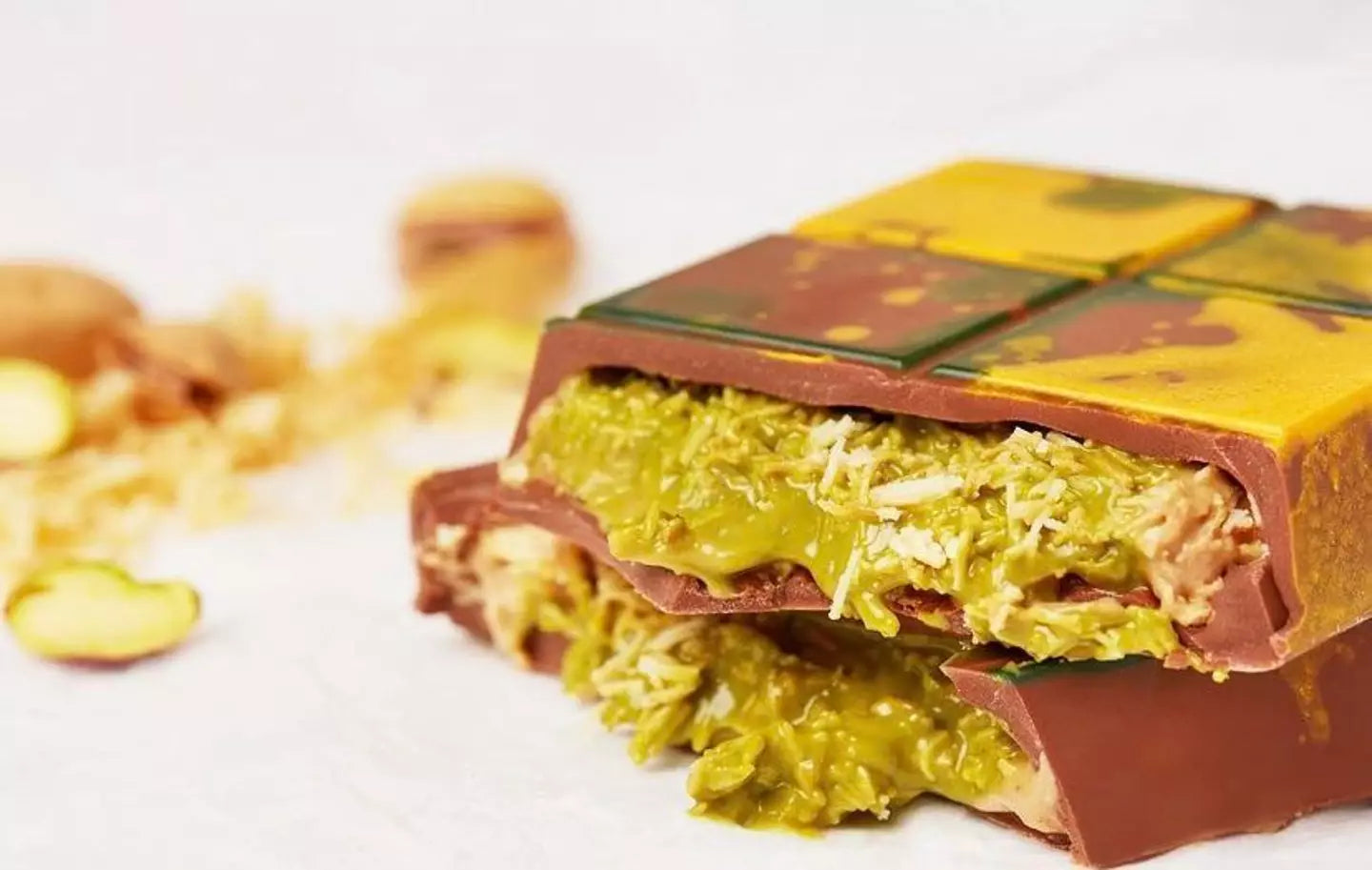 DUBAI FIX Dessert Chocolate - Pistachio Milk Chocolate -  Can’t Get Knafeh of It