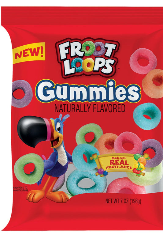 Candy Froot Loops Gummies - 113g - 7 oz RARE
