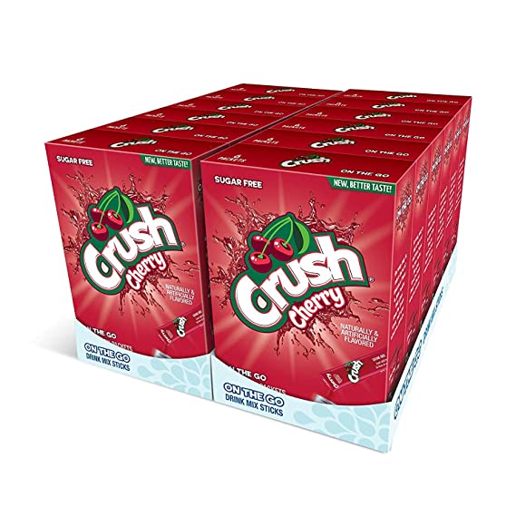Crush - Powder Drink Mix - Sugar Free & Delicious (12 Pack 72 Sticks) Wholesale 7 Flavours - Wholesale