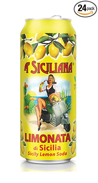 A' Siciliana Sicilian Limonata Soda 24 Pack 11.5 Fl Oz Cans - ITALY