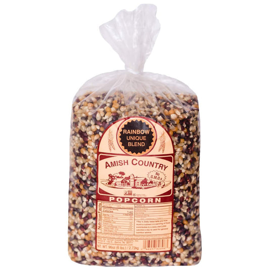 Amish Country Popcorn | 6 lb Bag | Rainbow Popcorn Kernels | Old Fashioned, Non-GMO and Gluten Free (Rainbow - 6 lb Bag)