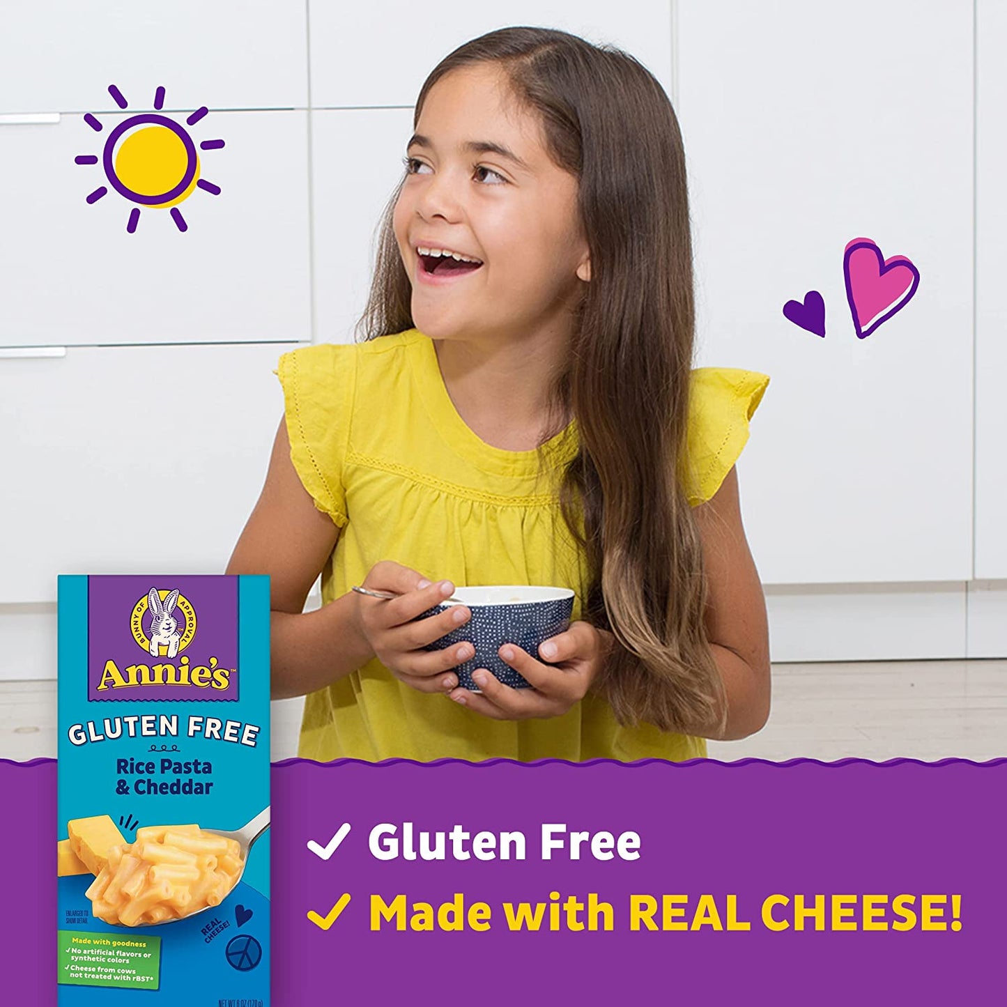 Annie's Gluten Free Macaroni and Cheese, Rice Pasta and Cheddar, 6 oz (Pack of 12) - Wholesale