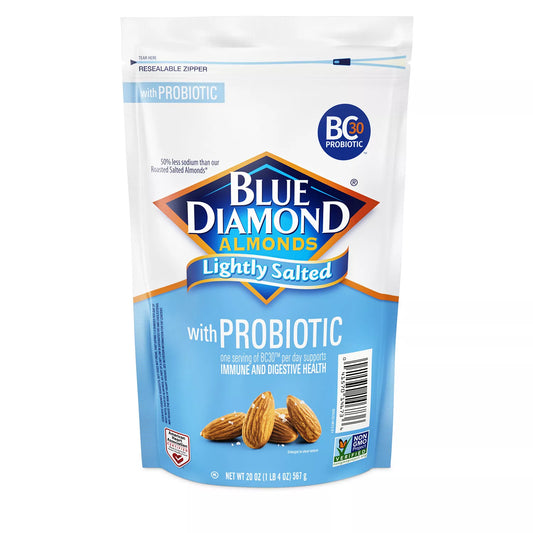 Blue Diamond Lightly Salted Probiotic Almond (20 oz.)