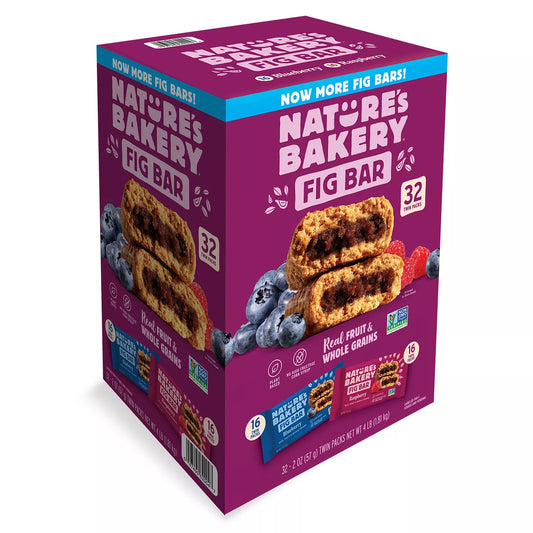 Natures Bakery - Blueberry and Raspberry Variety Fig Bars (2 oz., 32 Bars)