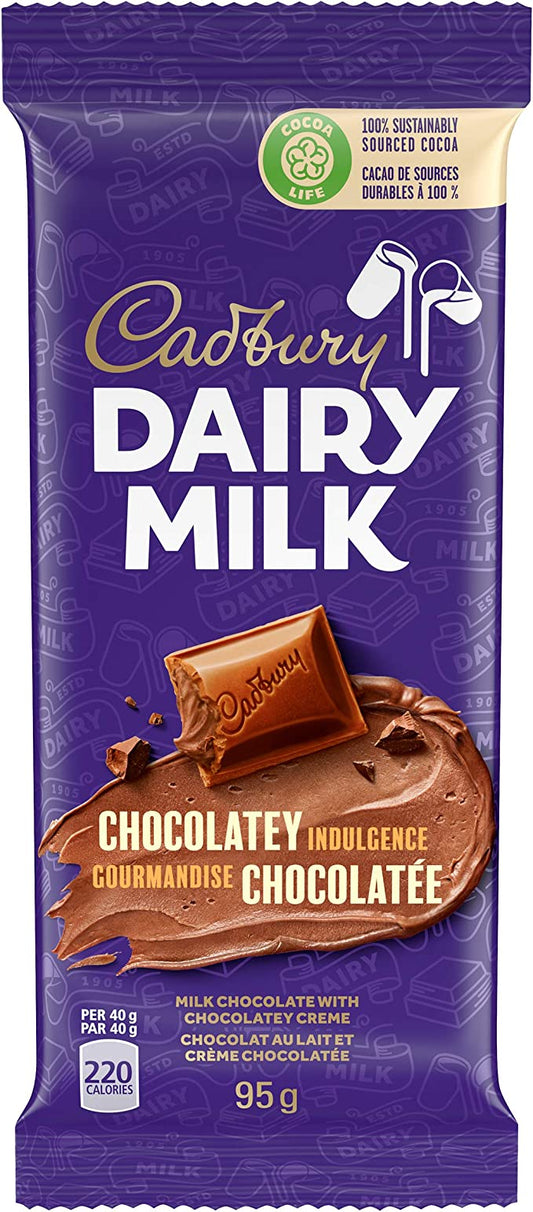 Cadbury Dairy Milk Chocolate, Chocolatey Indulgence 95g