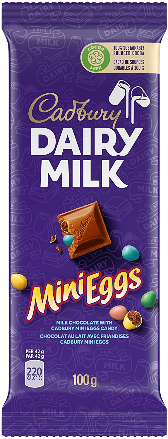 Cadbury Dairy Milk Mini Eggs Chocolate Bar, 100g - Easter