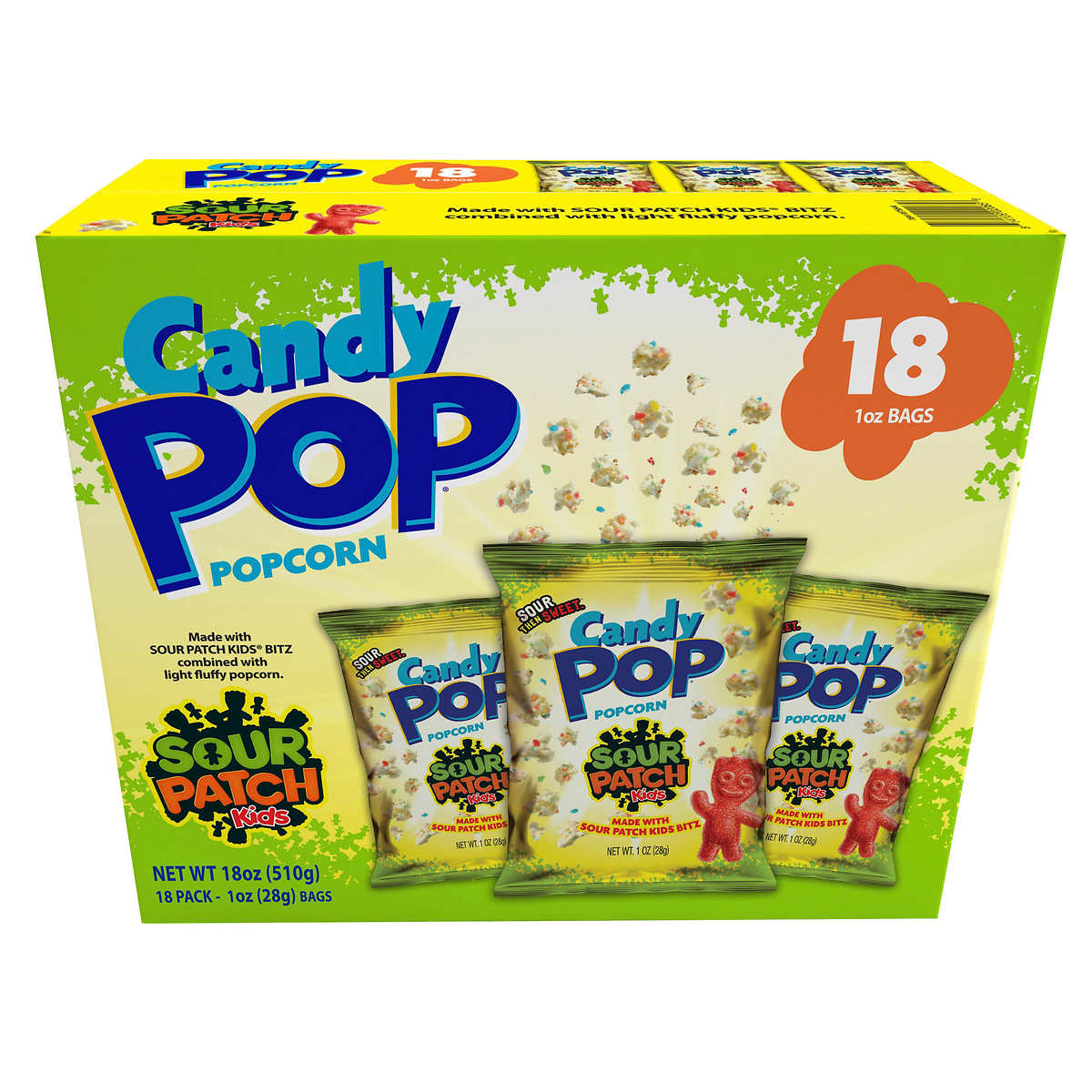 Candy Pop Popcorn, Sour Patch Kids, 1.0 oz, 18-count