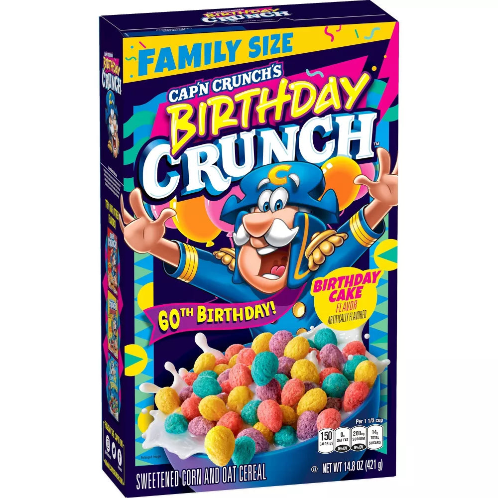 Cap'n Crunch Birthday Crunch Family Size - 14.08oz - Limited Edition
