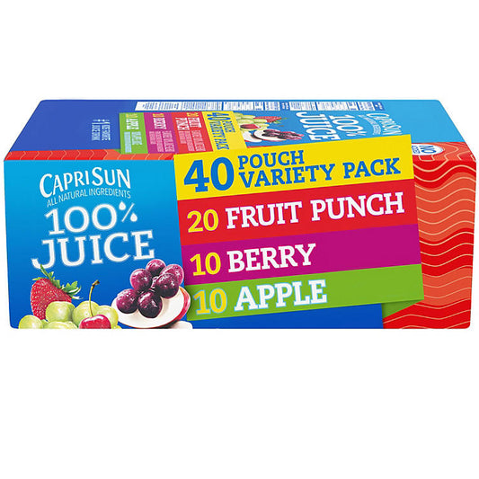 Capri Sun 100% Juice Variety Pack (40 ct.)