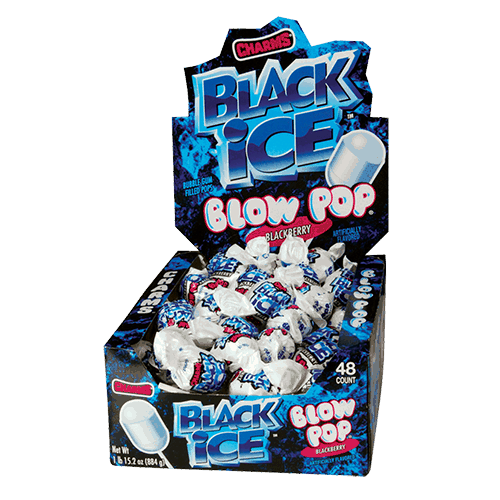 Charms Blow Pops Black Ice Lollipops