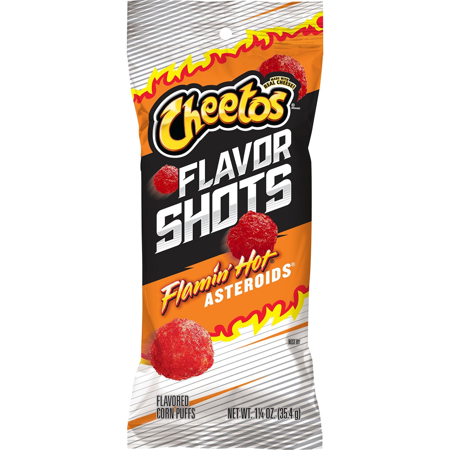 Cheetos Flavor Shots Flamin’ Hot Asteroids Flavored Corn Puffs (24 Pack) Wholesale