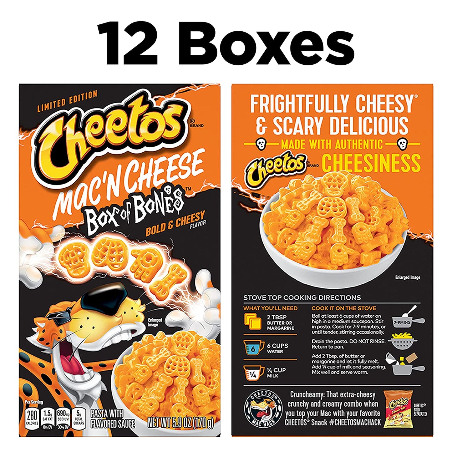 Cheetos Mac and Cheese Box of Bones, Bold & Cheesy (12 pk.) RARE