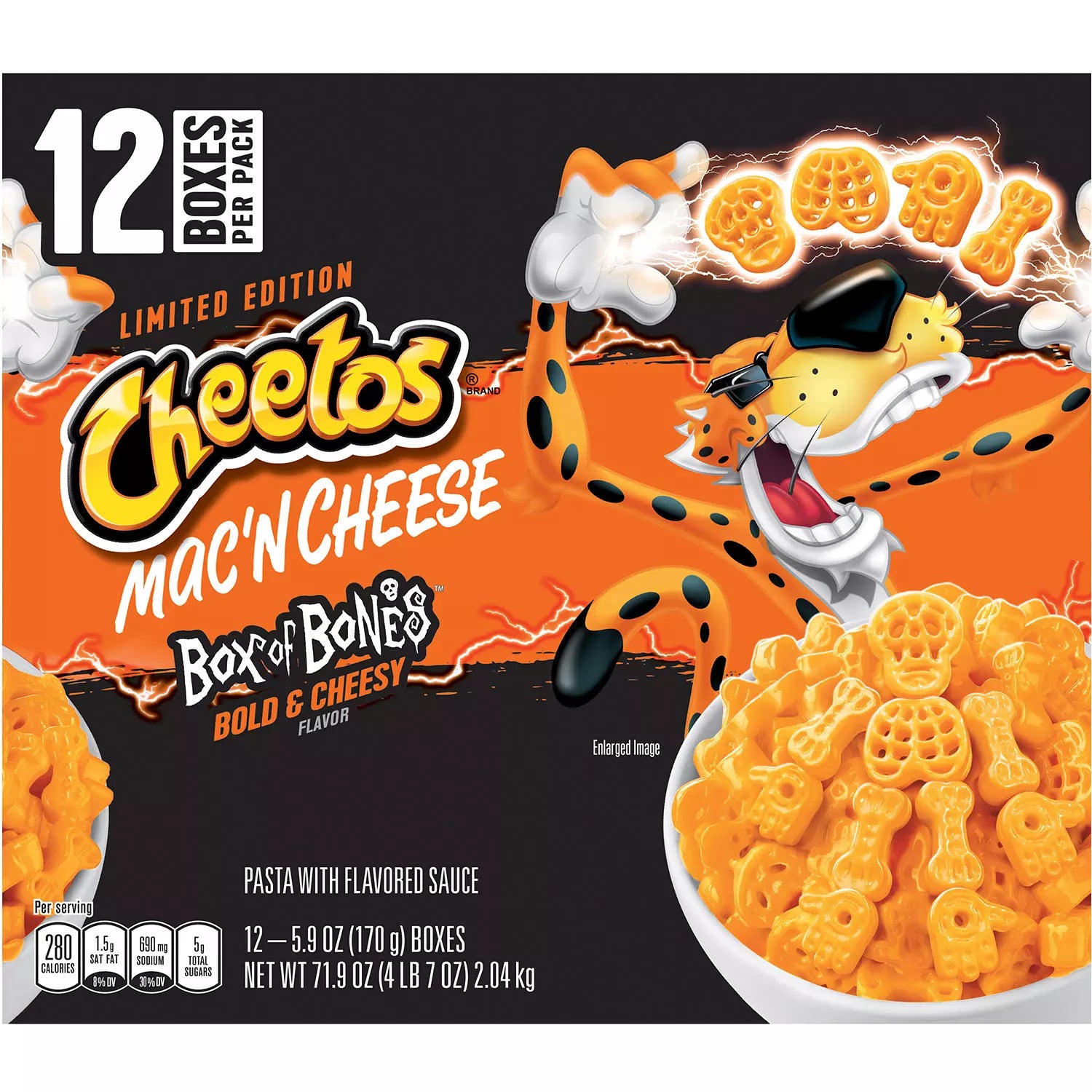 Cheetos Mac And Cheese Box Of Bones, Bold & Cheesy (12 Pk.) RARE ...