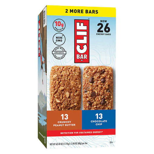 Clif Bar Variety Pack, 2.4 oz, 26-count