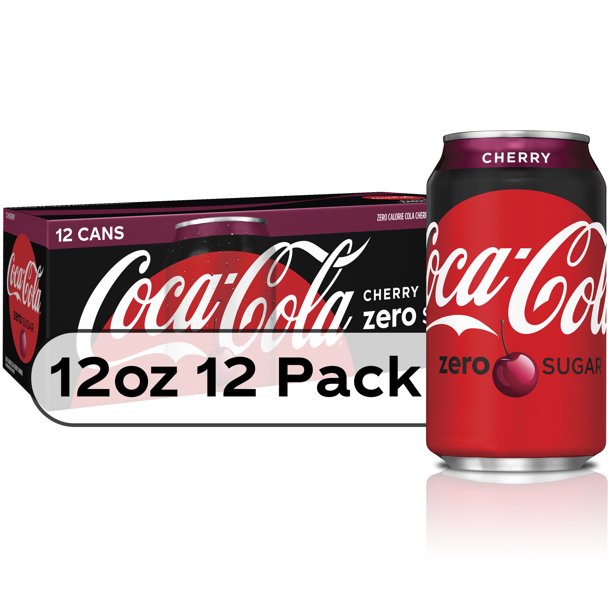 Coca-Cola Zero Cherry Diet Soda  12 fl oz, 12 Pack