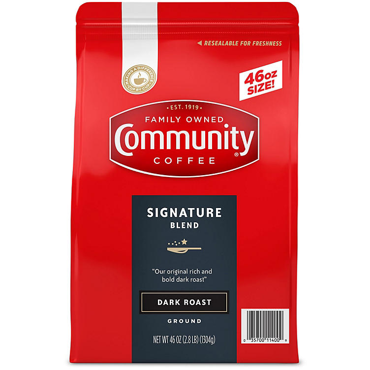 Community Coffee Ground Dark Roast, Signature Blend (46 oz.)