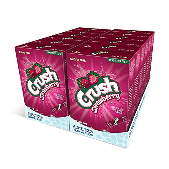Crush - Powder Drink Mix - Sugar Free & Delicious (12 Pack 72 Sticks) Wholesale 7 Flavours - Wholesale