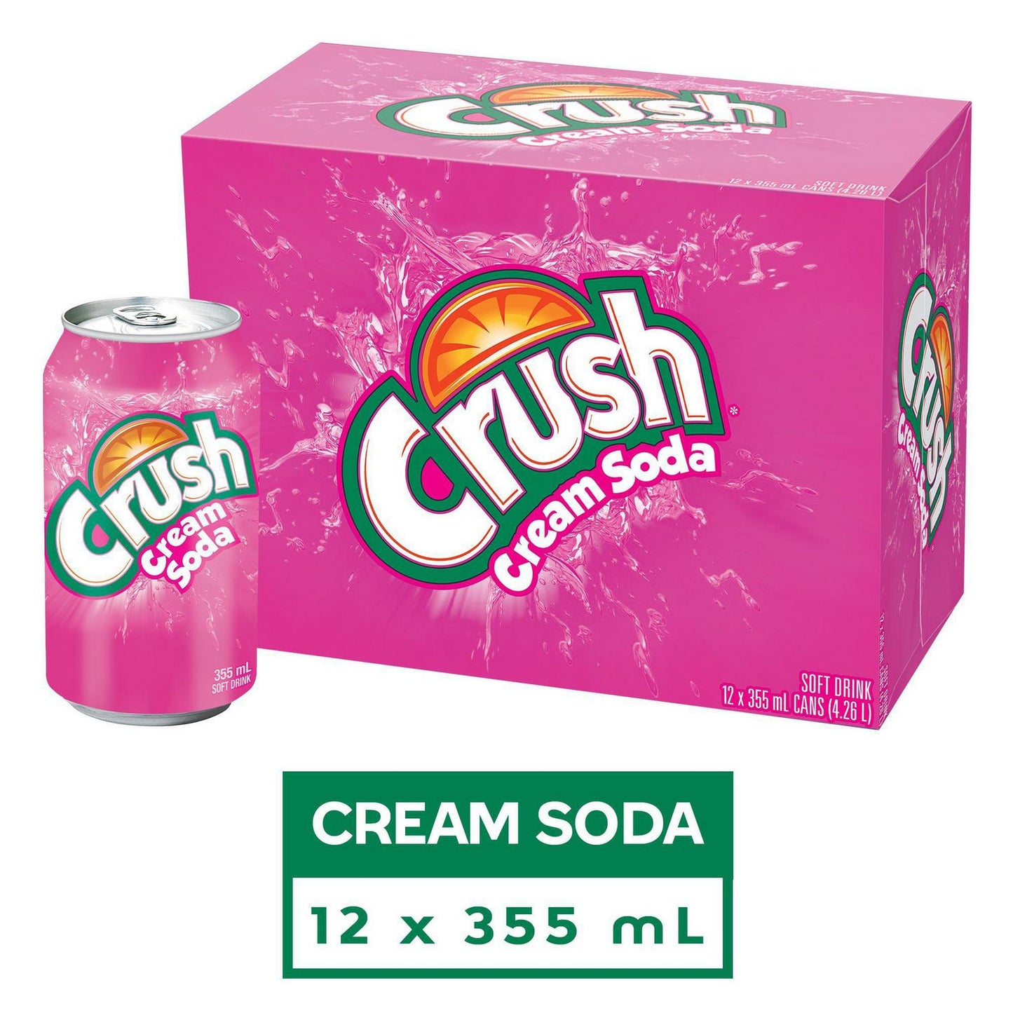 Crush Cream Soda, 12 x 355 mL cans