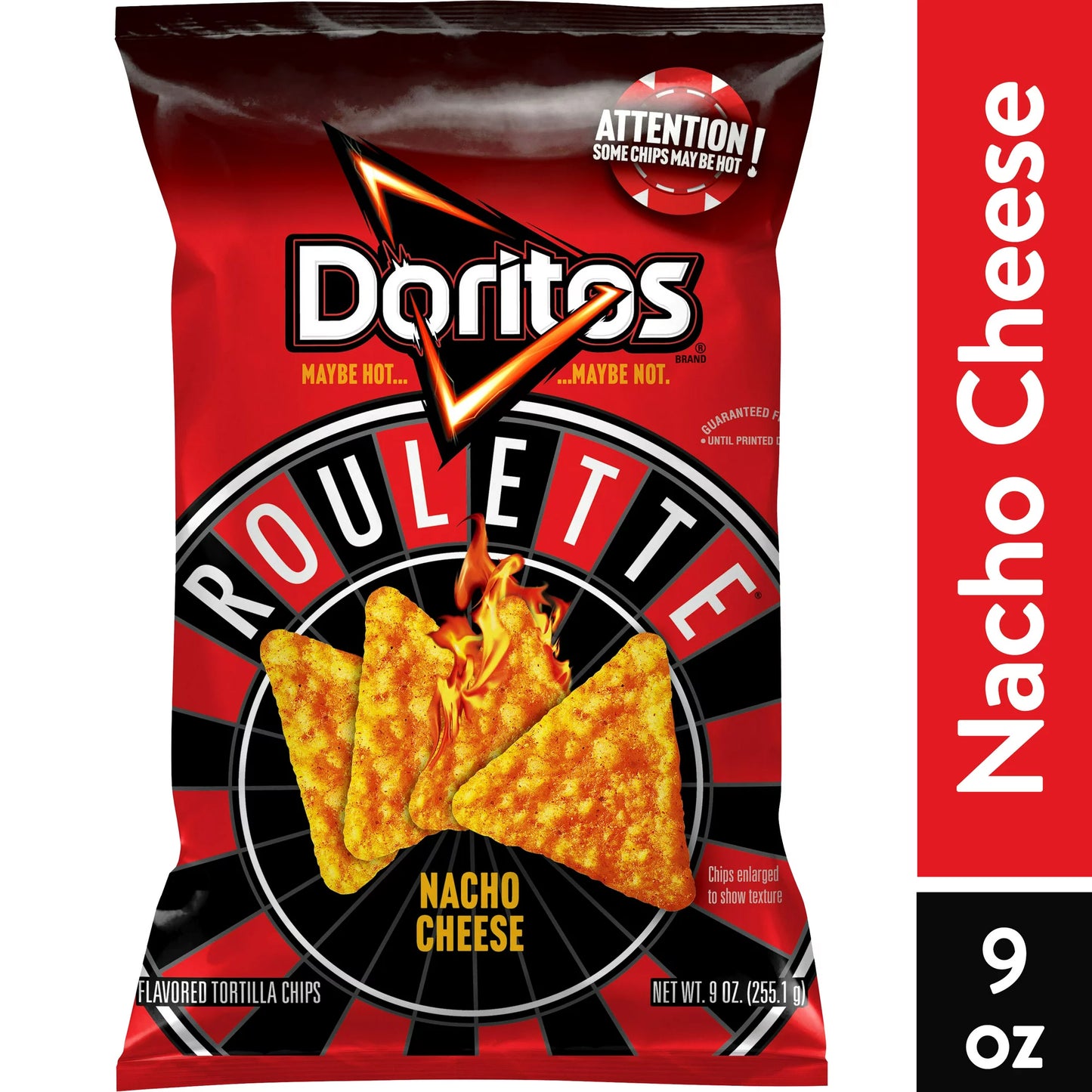 Doritos Roulette Nacho Cheese Tortilla Chips, 9 oz Bag