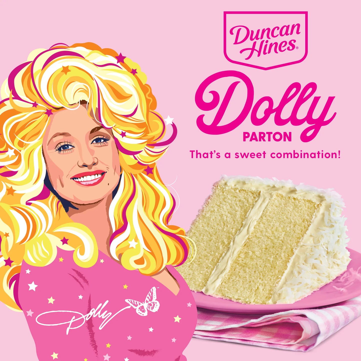 Duncan Hines Dolly Parton's Favorite Coconut Flavored Cake Mx 15.25oz