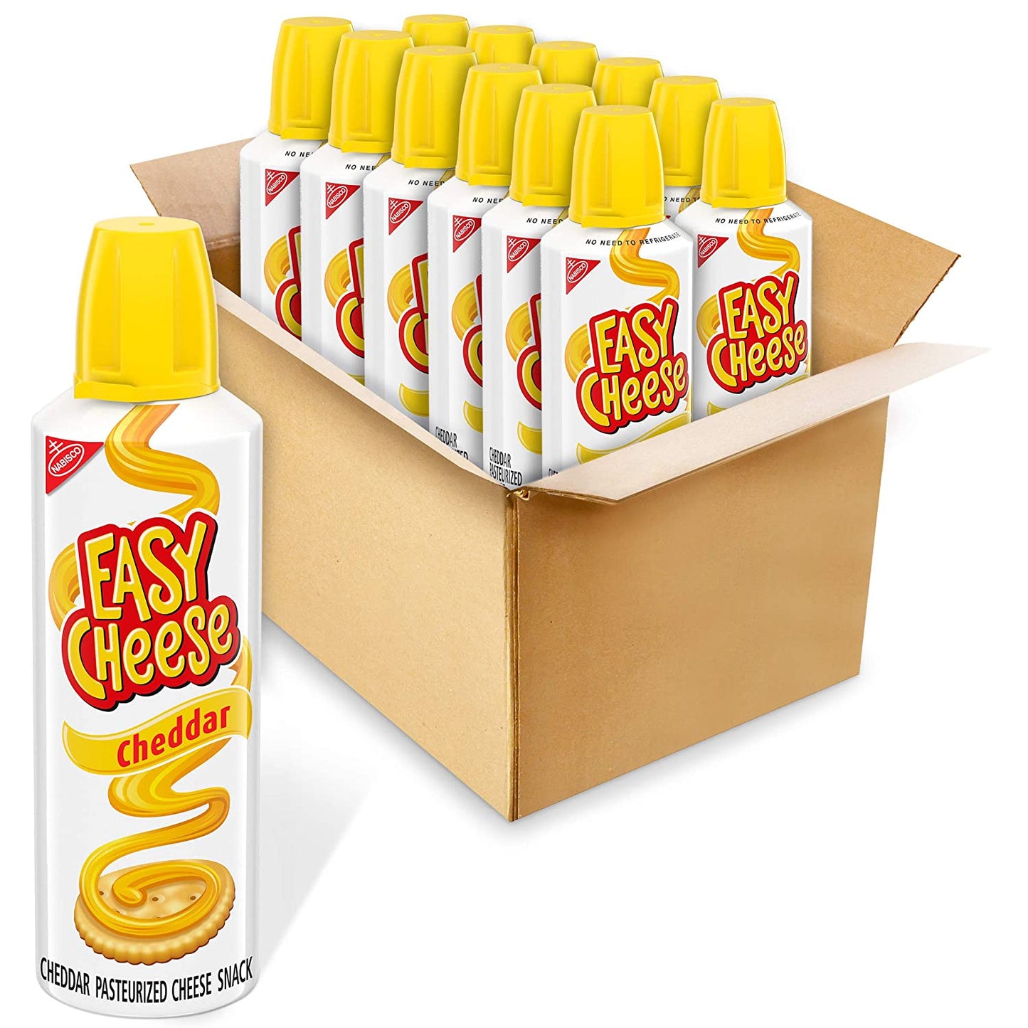 Easy Cheese Cheddar Cheese Snack Spray Can, 8 oz - Rare - USA