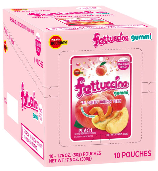Fettuccine Gummi Peach (10-pack),10x1.76 oz.