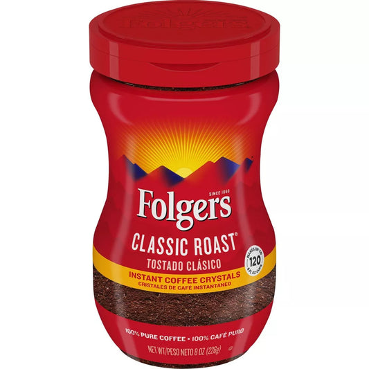 Folgers Classic Medium Roast Instant Coffee - 8oz