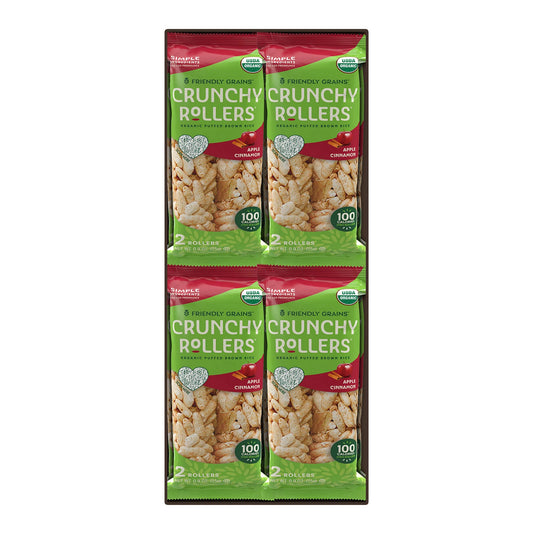 Friendly Grains Crunchy Rollers Organic Apple Cinnamon Brown Rice Snacks (0.9 oz., 16 pk.)