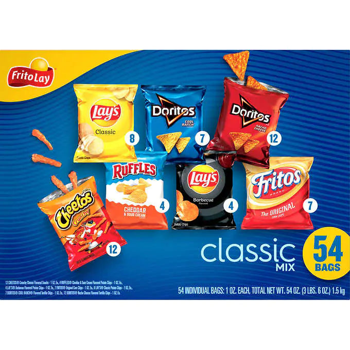 Frito Lay Classic Mix, Variety Pack, 54-count