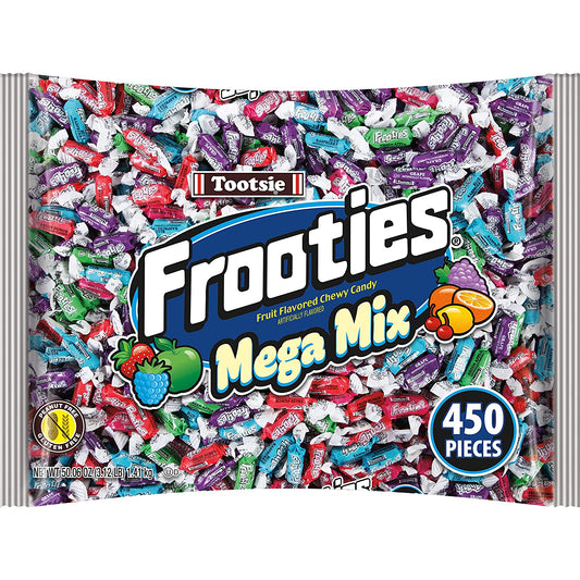 Frooties Mega Mix Assorted Fruit Flavor Chewy Candy 450 Piece / 50.06 oz Bag