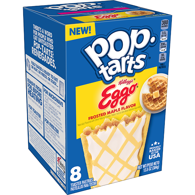 Pop Tarts Kellogs Eggo Frosted Maple Flavour