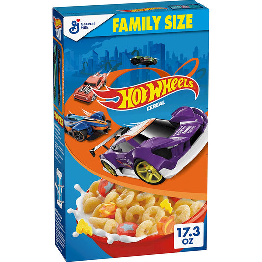 General Mills Hot Wheels Breakfast Cereal Family Size, 17.3oz - TAX FREE