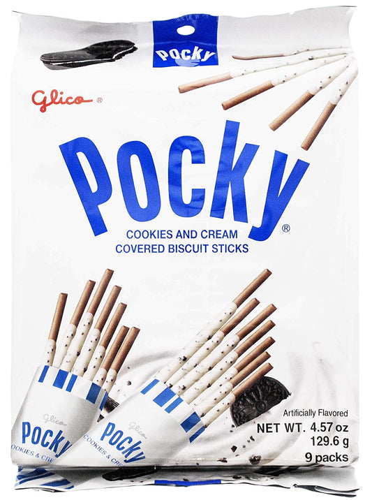 Glico Cookie And Cream Covered Biscuit Sticks, 4.57 Ounce