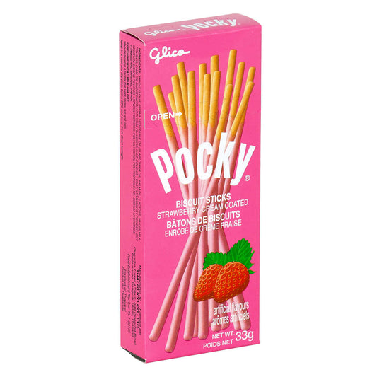 Glico Pocky Strawberry, 10 × 33 g (1.1 oz) Wholesale