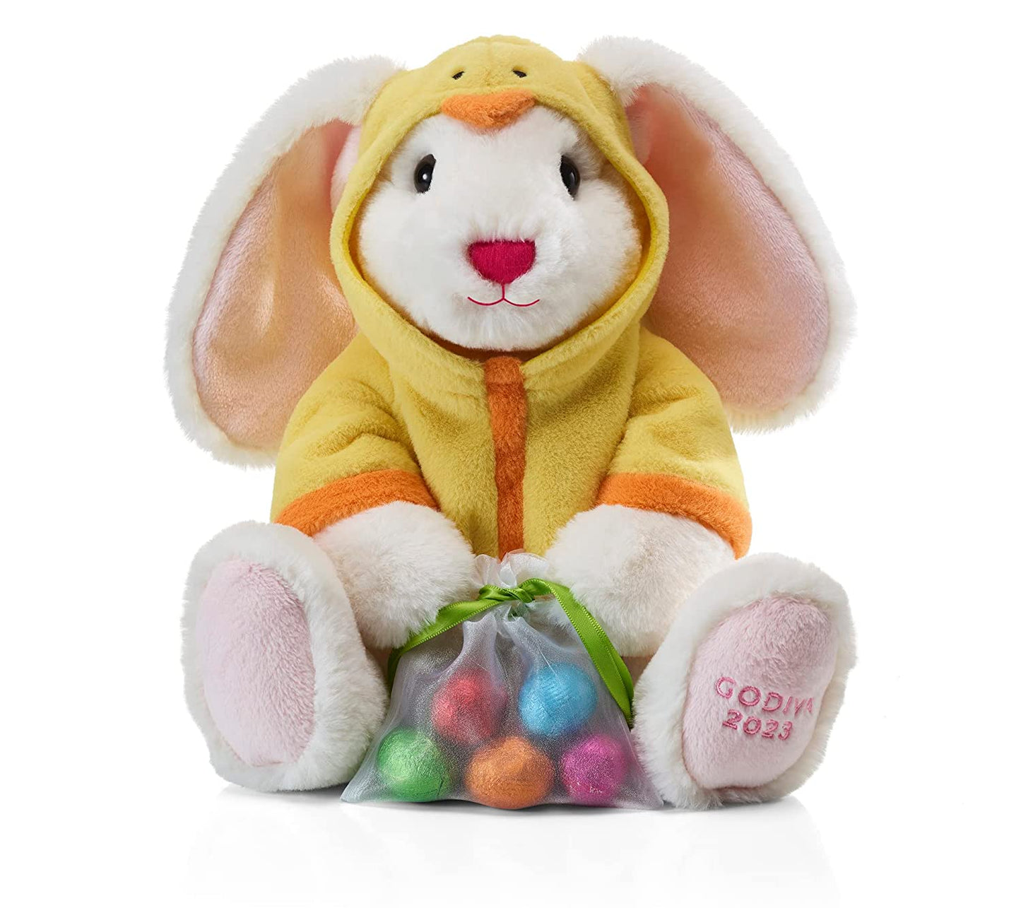 Godiva Chocolatier Easter and Plush Bunny - Limited Edition Bunny - Individually Wrapped Chocolate Eggs in Various Flavors - Easter Candy Gift