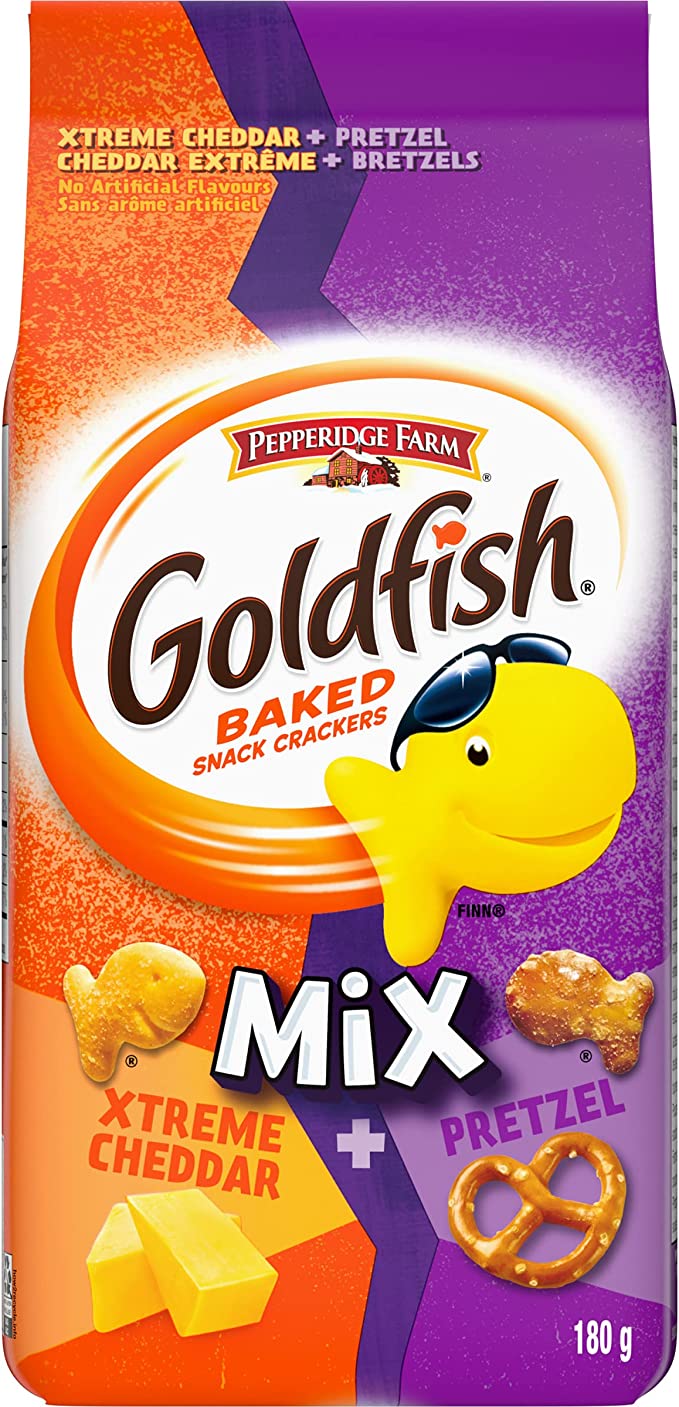 Goldfish Cheddar Crackers Made with Veggies & Fruits, 180 Grams