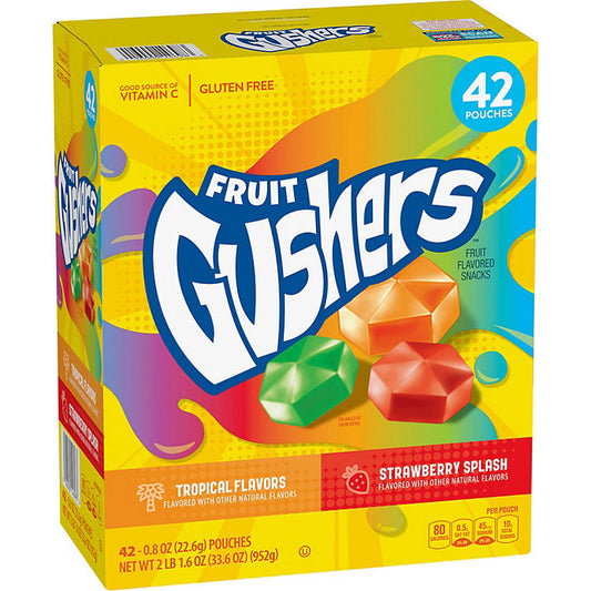 Gushers Strawberry Splash and Tropical Flavors (0.8 oz., 42 ct.)