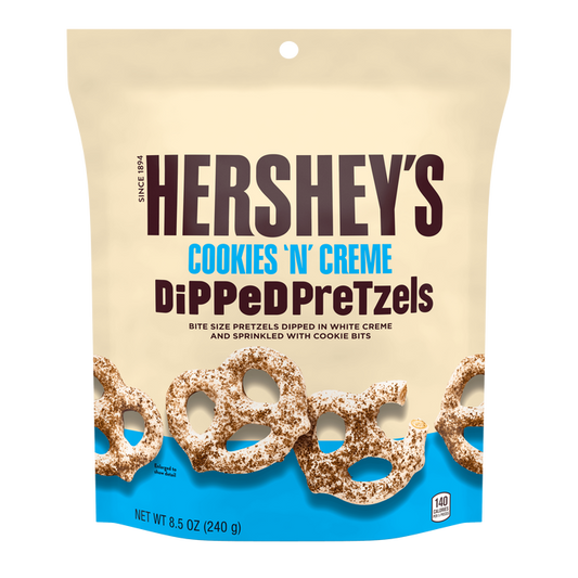 HERSHEY'S COOKIES N CREME PRETZEL 8.5 OZ POUCH