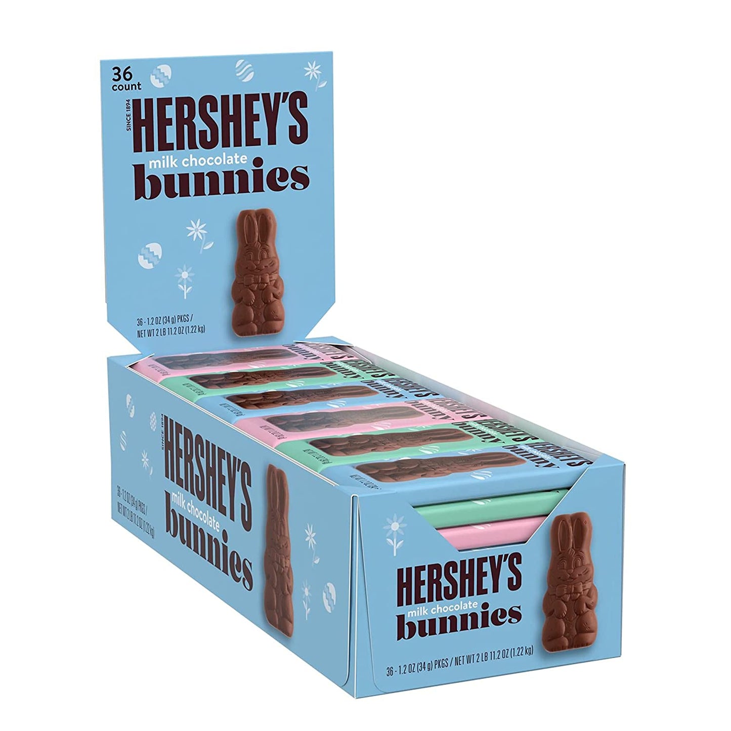 HERSHEY'S Milk Chocolate Bunny 1.2 oz. (Pack of 36)