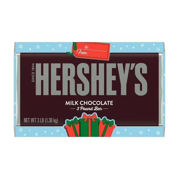 HERSHEY'S, Milk Chocolate Candy, Holiday, 3 lb, Bulk Bar - GIANT