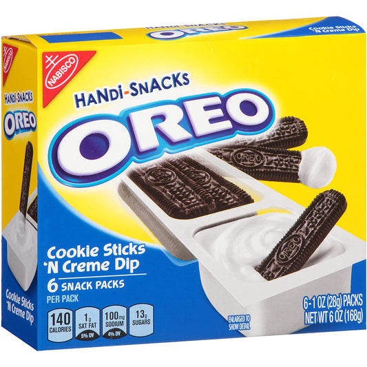Handi-Snacks OREO Cookie Sticks 'N Crème Dip Snack Packs - 6 Pack - 6 oz