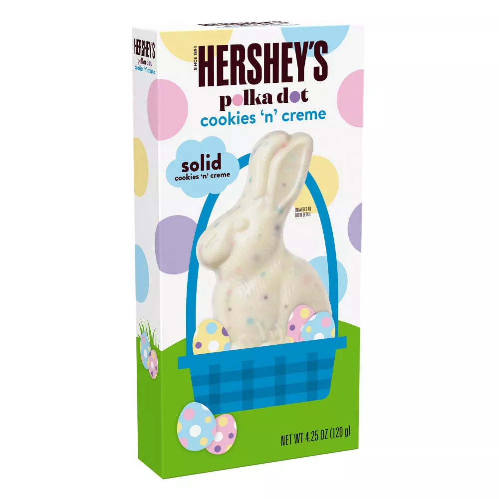 Hershey's Easter Polka Dot Solid Cookies 'n' Creme Bunny - 4.25oz - ULTRA RARE
