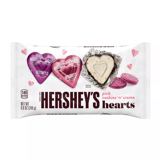 Hershey's Valentine's Pink Cookies 'n Crème Hearts - 8.8oz