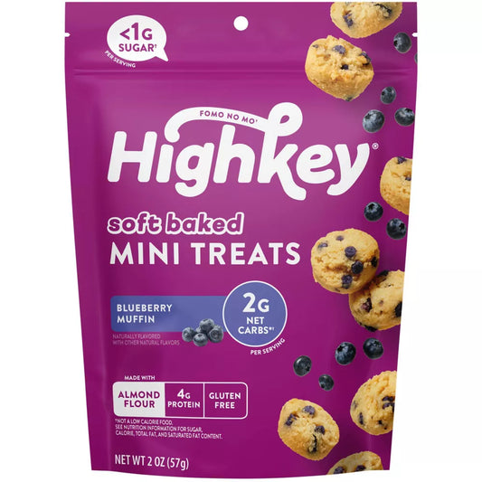 HighKey Mini Treats Blueberry Muffin - 2oz