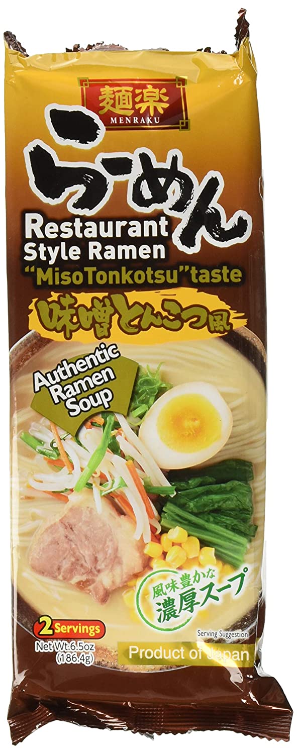 Hikari Menraku Tonkotsu Ramen Noodles, Miso, 6.5 Ounce – rarecandycanada