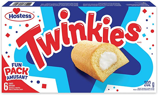 Hostess Twinkies Cakes with Creamy Filling, Cake Snacks, Contains 6 cakes (Individually Wrapped)