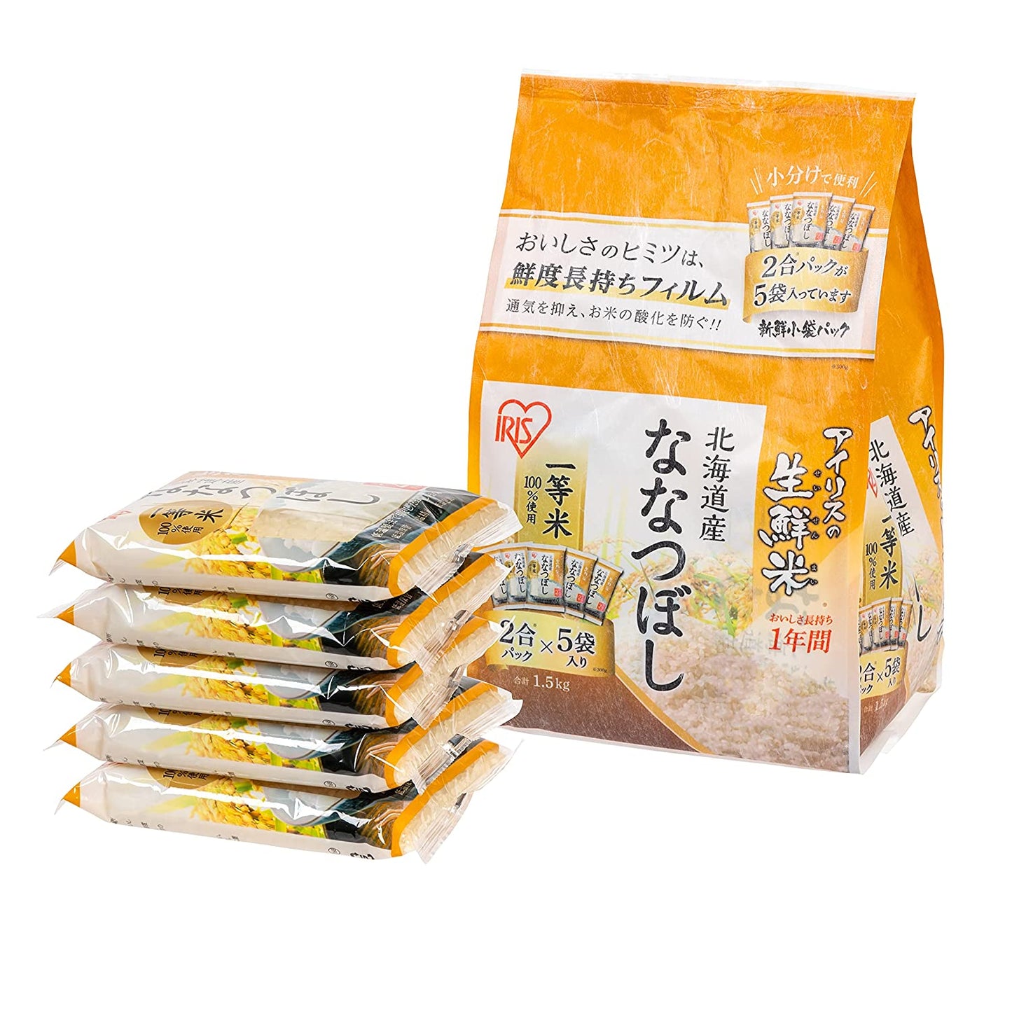 IRIS USA, Inc. Nanatsuboshi from Hokkaido, Japanese Premium Short Grain White Rice, Product of Japan,52.96 Ounce